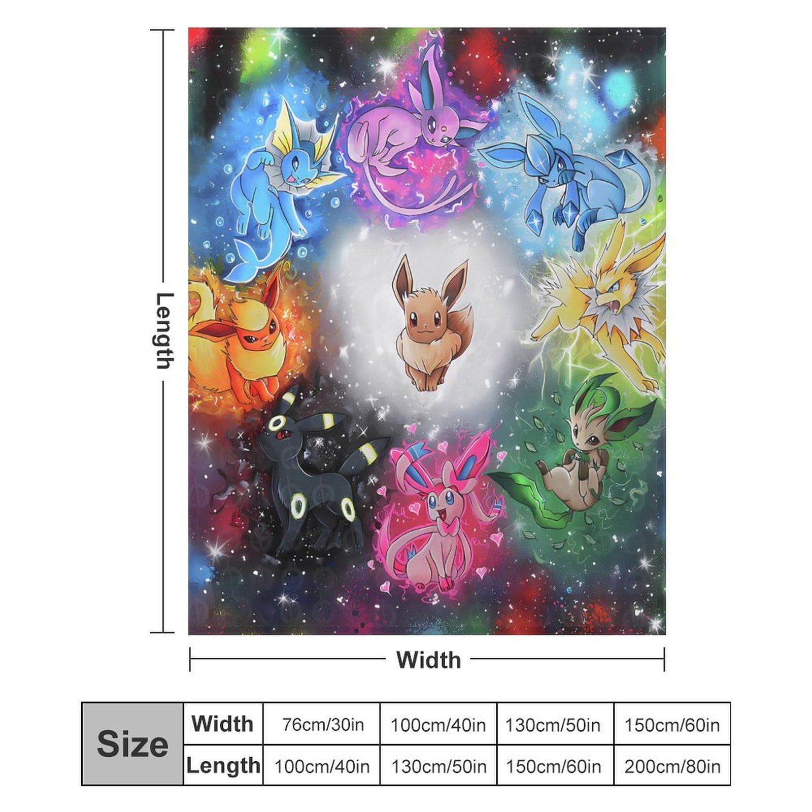 Eevee Blanket Super Soft Throw Blanket Lightweight Blanket for Men Women Friend Family Warm Throw Blankets for Couch Sofa Bed Birthday Christmas Fathers Day Gift