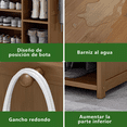 thumbnail image 4 of Armario Zapatera 6 Niveles Multicolor Cortina Multifuncional cafe, 4 of 5