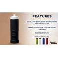 thumbnail image 2 of 10 Plastic Water Bottles Set, 23 oz. - Screw-On Lid, Grip Design - Black, 2 of 5
