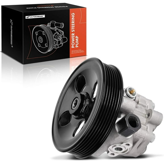 A-Premium Power Steering Pump with Pulley Compatible with Kia Forte 2010-2013 Forte5 2012-2013 Replace# 571001M100