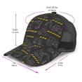 thumbnail image 2 of Lsque Retro Excavator Printed Trucker Hat - Baseball Cap for Men Women - Breathable Mesh Side, Adjustable Fit - for Casual Wear, 2 of 7