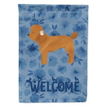 Carolines Treasures CK6038CHF Toy Poodle Welcome Flag Canvas House Size Large multicolor