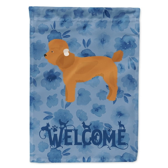 Carolines Treasures CK6038CHF Toy Poodle Welcome Flag Canvas House Size Large multicolor