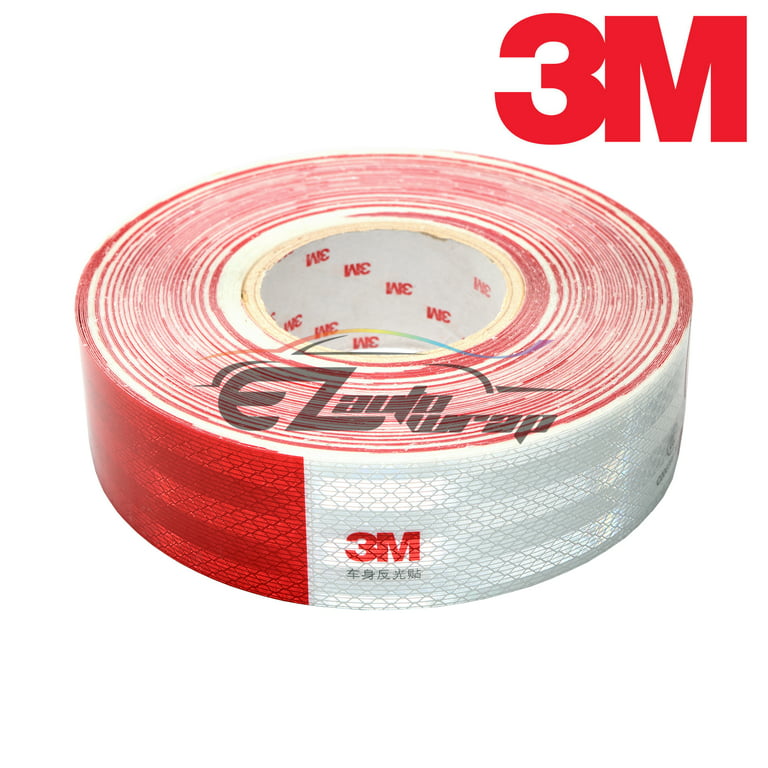 Tacoma Screw Products  3M 2 x 150' Rigid Diamond Grade Conspicuity DOT  Tape, Red/White