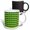 Multicolor, variant on 3drose, Pixel Tile Pattern Blue and Green Glitch, 11oz Magic Transforming Mug