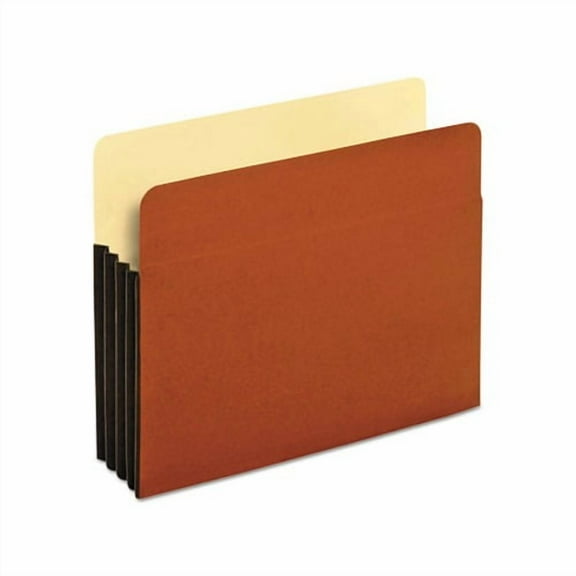 File Pocket w/ Tyvek 3.5" Expansion, Letter Size, Redrope, 10/Box