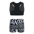 thumbnail image 2 of DPOIS Kids Girls Athletic Workout Outfit Tank Tops with Shorts Set for Exercise Black 3-4, 2 of 7