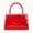 Red, variant on Women's Glossy Patent Leather Top Handle Clutch Purse for Wedding Party Evening