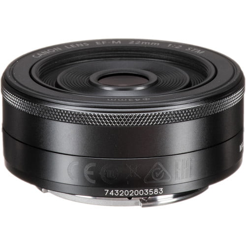 Canon EF-M 22mm f/2 STM Lens in Black Compatible with Canon 