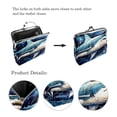 thumbnail image 3 of Starry Shark Stylish Microfiber Coin Purse with Zinc Alloy Jaws, 4.3x4.7 in/11x12 cm Size, 3 of 7