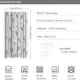 thumbnail image 3 of Stall Shower Curtain 36Wx72HInch, Grey Branch Floral Shower Curtain Set for Bathroom, Water Resistant Polyester Fabric Machine Washable, 3 of 5