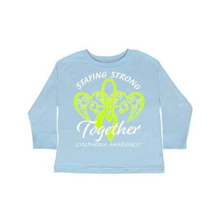

Inktastic Lymphoma Awareness Staying Strong Together Gift Toddler Boy or Toddler Girl Long Sleeve T-Shirt