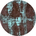 thumbnail image 1 of Ahgly Company Machine Washable Indoor Round Persian Turquoise Blue Bohemian Area Rugs, 7' Round, 1 of 4