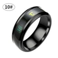 thumbnail image 1 of Maoww Temperature Ring Steel Emotion Mood Rings Couple Intelligent Sensitive Hand Jewelry, Size 10, Black, 1 of 7