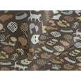 thumbnail image 3 of Ambesonne Cats Funny Quilted Coverlet 2 Pcs, Simple Modern Kitten Paw, Twin Size, Pale Camel and Pale Caramel, 3 of 4