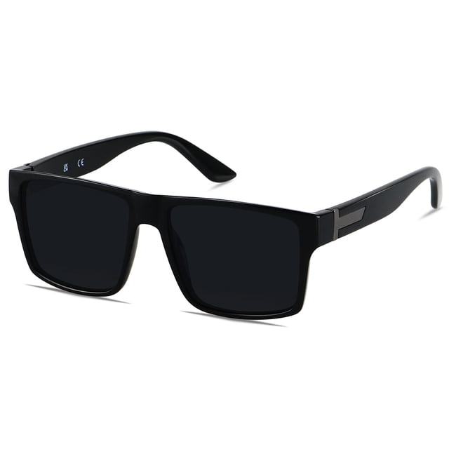 Gafas de Sol Cuadradas Oversize LYZOIT con Protección UV400 Negras