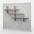 thumbnail image 6 of Ada Home Decor 3 Tier Floating Shelves for Wall Shelves, 59"3 Geometric Wall Shelf Organizer, Modern Shelf for Wall Decor, Light Mocha, 6 of 7