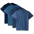 thumbnail image 2 of Fruit Of The Loom Men's Pocket Crew Neck T-Shirt, Multi-Shade Blue, Medium/38-40" Chest Pack Of 4, 2 of 2
