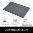 thumbnail image 6 of A1HC Indoor Outdoor Mat, Front and Back Entrance Welcome Mats, Front Door Patio Mats 18X30 Inches, Non-Slip Easy Clean Entrance Washable Doormats, Dark Grey, 6 of 7