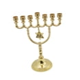 thumbnail image 4 of Portavelas de Metal Hanukkah Menorah, candelabro geométrico tradicional para banquete, boda, fiesta, aniversario, decoración del hogar Dorado Gloria Candelabro de la Menorá, 4 of 9