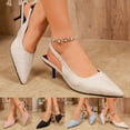thumbnail image 2 of Women's Slingback Heeled Sandals | Block Heel Dress Shoes With | Open Toe/Closed Toe Elegant & Comfortable Footwear For Formal Events Parties & Weddings, 2 of 8