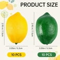thumbnail image 2 of 20pcs Yellow Artificial Lemons,Fake Fruit Lemons Artificial Lifelike Simulation Lemon for Home House Kitchen Party Decoration, 2 of 3