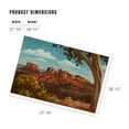 thumbnail image 5 of Lantern Press 1000 Piece Jigsaw Puzzle, Sedona, Arizona, Canyon with Clouds Oil Painting, 5 of 5