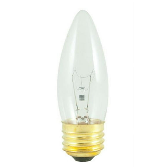 Bulbrite 405040 40-Watt Incandescent Torpedo B10 Chandelier Bulb Medium Base Clear - Pack of 50