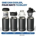thumbnail image 4 of Frost Buddy Universal Stainless Steel Can Cooler, Double-Wall Insulated Beverage Holder for 12 oz & 16 oz Regular and Slim Cans and Bottles (Teal Leopard), 4 of 11