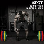 XPRT Olympic Competition Bumper Plate with Steel Core Insert, 35lb Yellow - Single