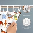 thumbnail image 4 of Abstract Funny Shower Curtain Italian Brainrot Bath Curtain Tralalero Tralala Tung Tung Tung Sahur Bathroom Curtains Gift for Boys, 4 of 6