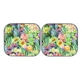 thumbnail image 7 of Xecao Watercolor Blooming Cactus for Foldable Car Sun Shades (2-Pack) offer sun protection with an easy-fold design for convenient windshield shading., 7 of 7
