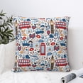 thumbnail image 4 of Fuzoiu London Symbols1 Print Square Pillow Cover,Hidden Zipper Design,Luxury Square Pillow Case, Throw Pillow,Couch Cushion-16"x16", 4 of 7