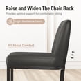 thumbnail image 5 of MF Studio 24" Counter Height Bar Stool with Back Set of 2, Faux Leather Bar Chair for Kitchen Island, Dark Gray, 5 of 8