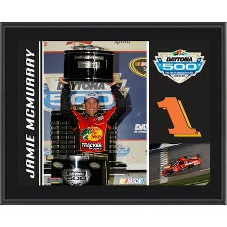 Jamie McMurray Plaque | Details: #1 Bass Pro Shops/Tracker Car, 2010 Daytona 500 Champion, Sublimated, 10x13, NASCAR Plaque