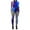 Blue, variant on TAIAOJING Women Hallowmas Tight Jumpsuit Party Casual Graphic Print Long Sleeved Onesie