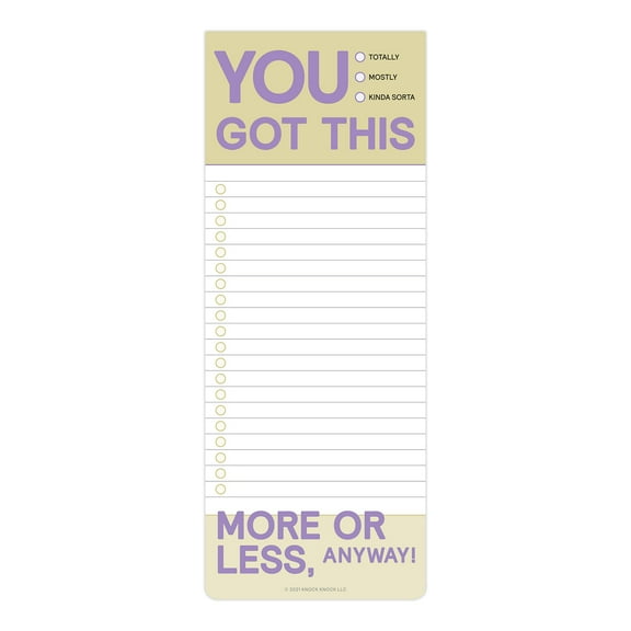 Knock Knock You Got This Make A List Daily Planner Task Memo Pad
