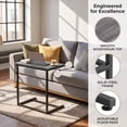 thumbnail image 2 of C Shaped End Table,Side Table TV Tray Table for Sofa,Couch Table,metal frame for Bedroom(Grey), 2 of 12
