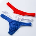 thumbnail image 7 of BKQCNKM Panties Thongs Mens Underwear Mens Lightweight Briefs Low Waist Cotton Raised Pants Half Hip Shorts Men'S Underwear Underwear For Men Pack (Men) White L, 7 of 7