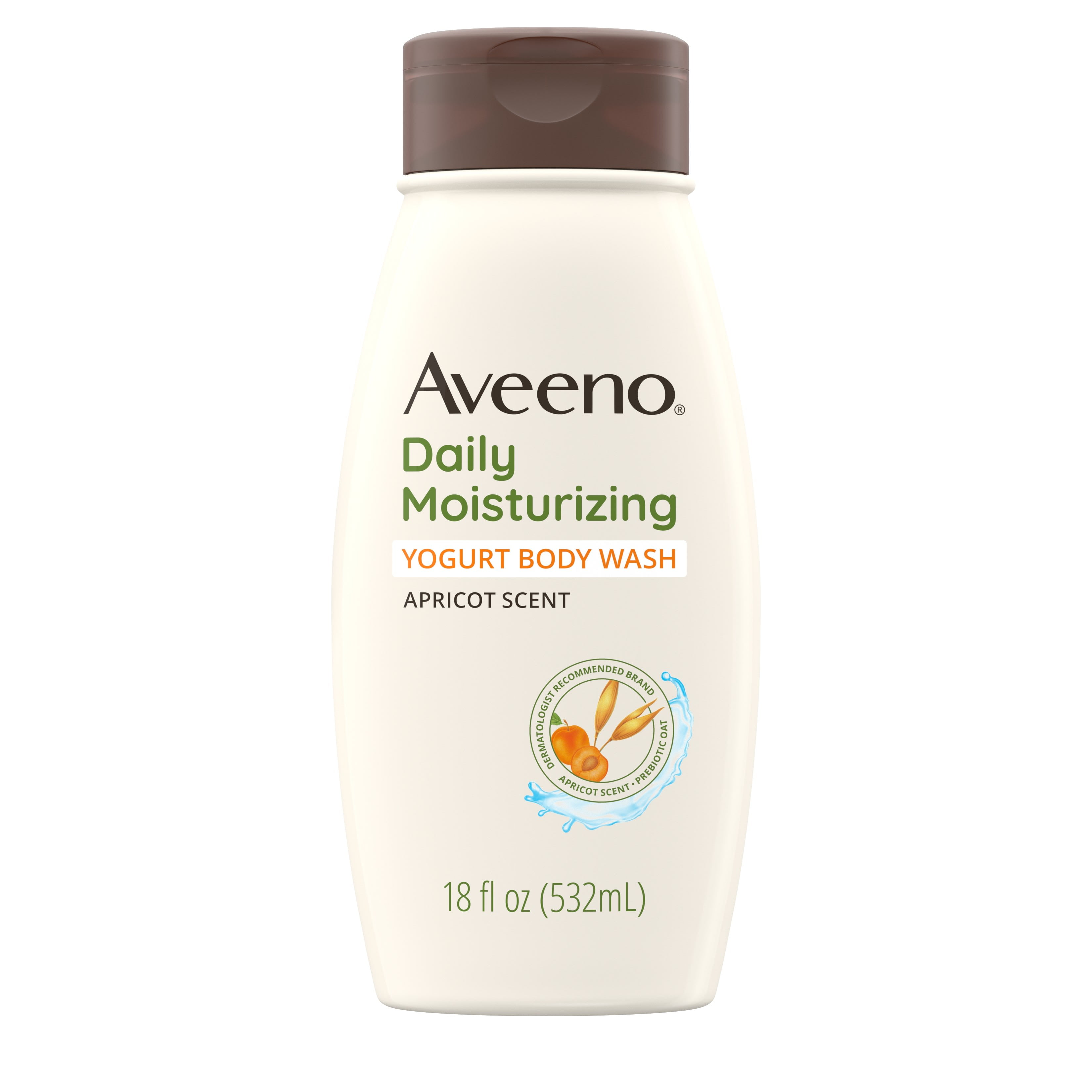 Aveeno Daily Moisturizing Yogurt Body Wash with Apricot scent, 18 fl. oz