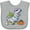 AC-Heather Grey, variant on Inktastic Halloween Dinosaur Mummy Boys or Girls Baby Bib