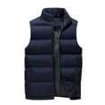 thumbnail image 2 of Men's Outerwear Vests Puffer,Men's Down Vests Outerwear,Men's Outdoor Casual Classic Quilted Vest Stand Collar Warm Puffer Vest Sleeveless Jacket Coat, 2 of 3