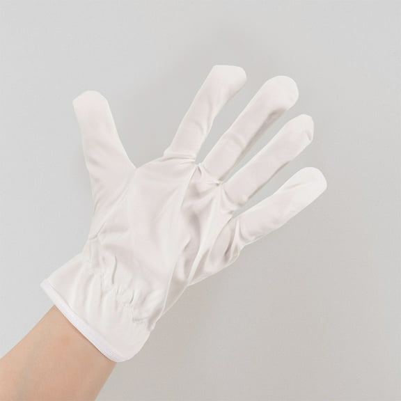 WEUVEB 4 Pairs White Cloth Gloves for Anti Static Use in Exhibitions