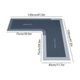 thumbnail image 3 of L Shaped Kitchen Mat, Non-Slip Absorbent Floor Rug for Sink Counter, Corner Bathroom Mat with Memory Foam Cushion, Blue, by Zovey, 3 of 6