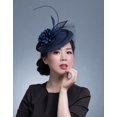 thumbnail image 1 of Sombrero de plumas para mujer, tocado elegante para cóctel, fiesta de boda, iglesia, accesorios para el cabello, Sinamay qym unisex, 1 of 2