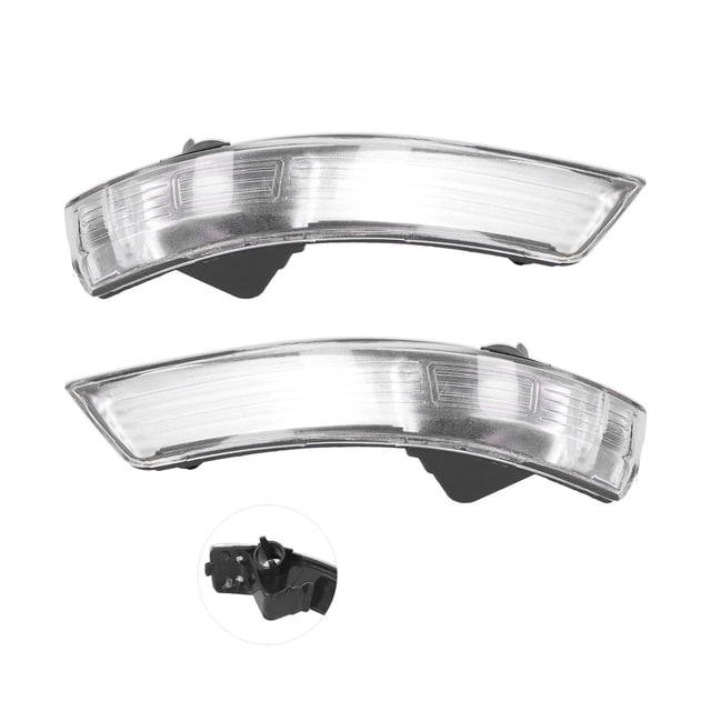Lente indicadora de espejo retrovisor Higoodz Cubiertas de luz de señal de giro Anti impacto 1 par transparente para Ford Focus 08-18