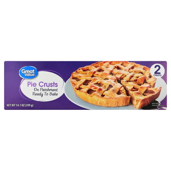 Great Value Pie Crust Dough, 14.1 oz, 2 Count