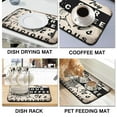thumbnail image 4 of Coffee Mat, Coffee Vintage Chef Kitchen Pattern Coffee Bar Mat for Coffee Station Accessories and Organizer, Absorbent Dish Drying for Kitchen Counter, Coffee Bar Decor Coffee Machine Mat 19.5x12in, 4 of 7