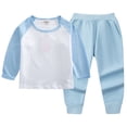 thumbnail image 2 of Futezty Toddler Boys Girls Clothes Fall Winter Outfit Sets, Set For Kids Long Sleeve Round Neck Color Block Elastic Waist 1T 2T 3T 4T 5T 2 PC Everyday, 2 of 4