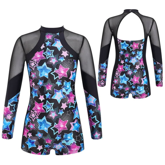 inhzoy Kids Girls Sport Athletic Boyleg Dance Unitard Ballet Yoga Leotard Bodysuit
